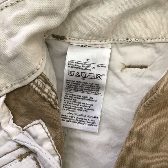Beige Cargo Old Navy cargo men’s shorts safari soft cotton spandex elastane 31 - Picture 4 of 10